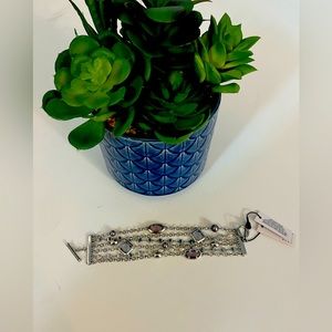 White House, Black market, five tier silver bracelet new with tags‎